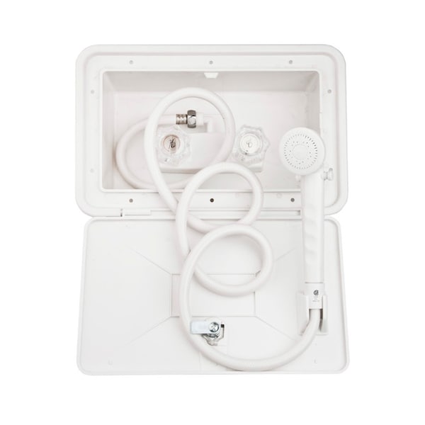 Dura Faucet RV EXTERIOR SHOWER BOX KIT - WHITE DF-SA170-WT - main